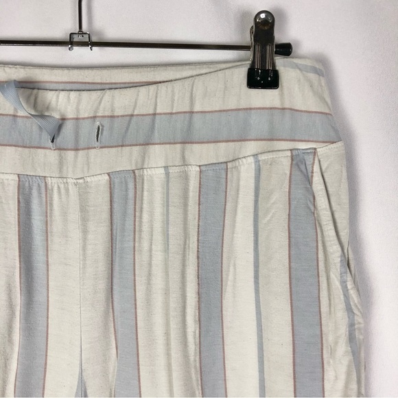 Soma Cool Nights White Blue Stripe Pajama Shorts M - Picture 3 of 4